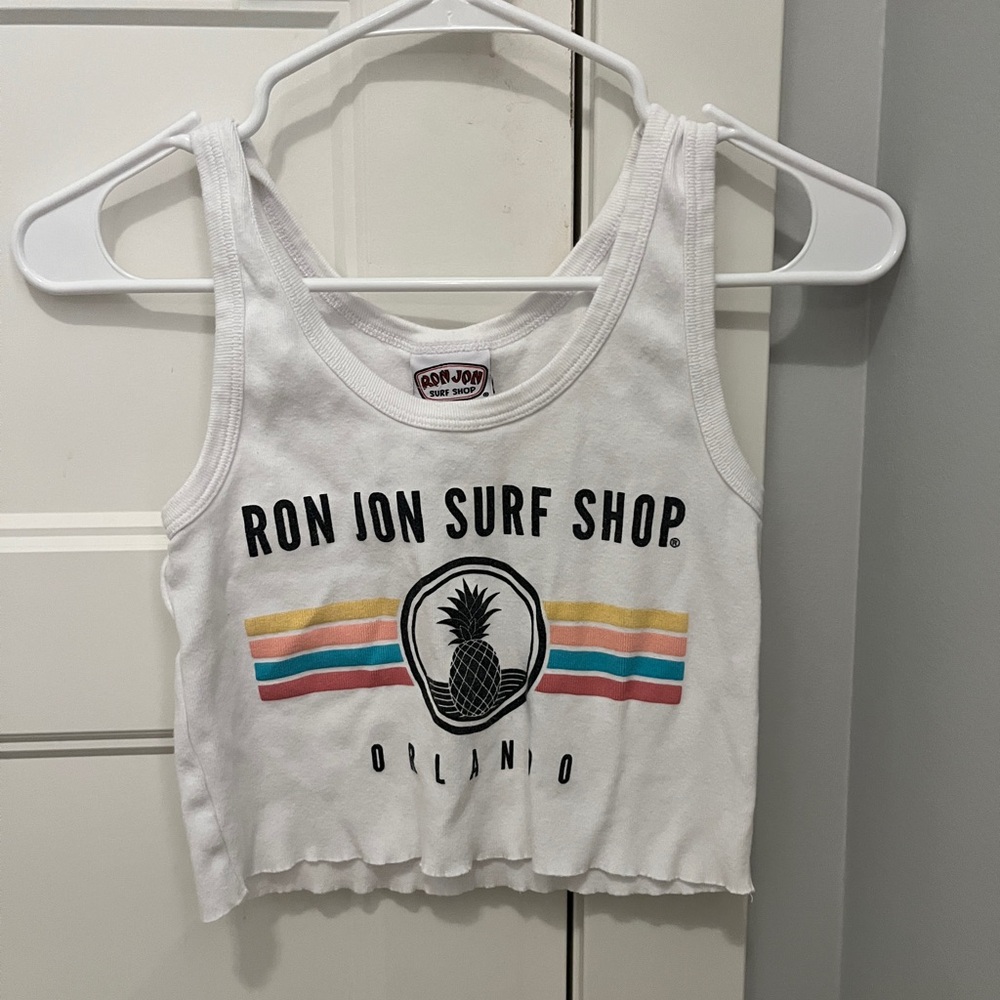 white beachy cropped tank